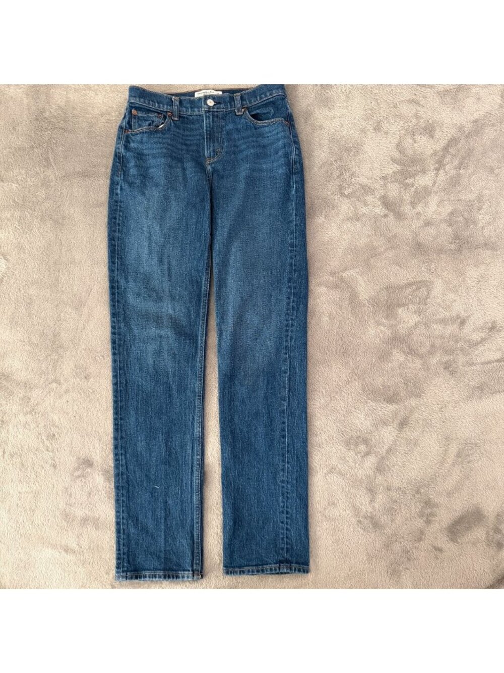 Abercrombie & Fitch The 90s Straight Leg Jeans 25 0 Long Tall Dark Wash
